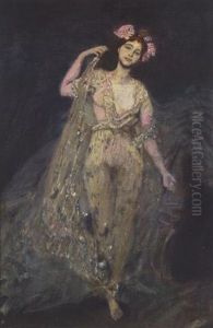 Tanzerin Im Schleierkostum by Albert von Keller