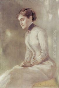 Portrat Der Irene Von Keller, Der Frau Des Kunstlers by Albert von Keller