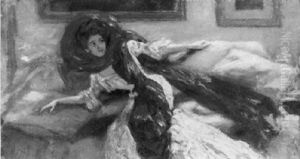 Der Grune Schleier by Albert von Keller