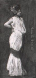 Dame In Weis by Albert von Keller