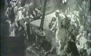 Crowd Aboard A Sinking Ship by Arthur Ignatius Keller