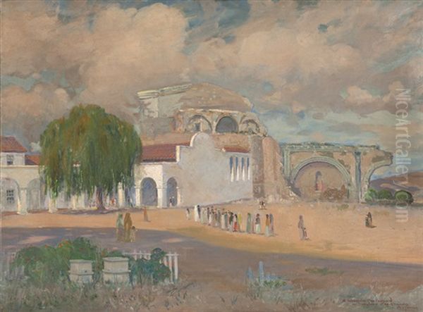 A Wedding Procession At San Juan Capistrano, California - view 1