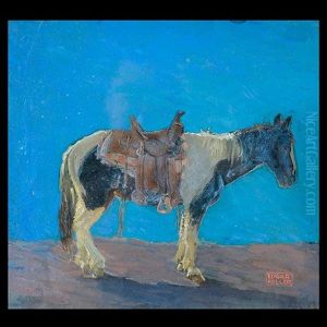 Horse Against Blue Ground by Edgar Keller