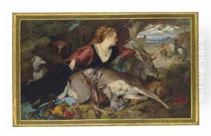 Diana Amongst The Spoils Of The Hunt by Ferdinand Keller