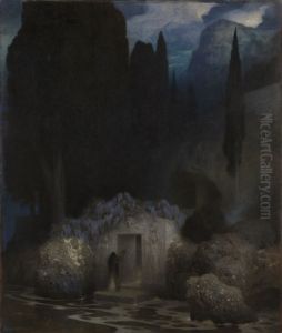 Bocklins Grab by Ferdinand Keller