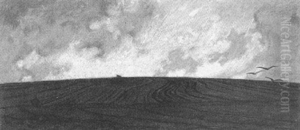 Drei Raben Uber Einem Feld (+ Bei Der Heuernte, Verso) - view 1