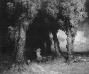 Orpheus Am Eingang Zur Unterwelt by Ferdinand Keller