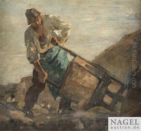 Steinbrecher Mit Schubkarre - view 1