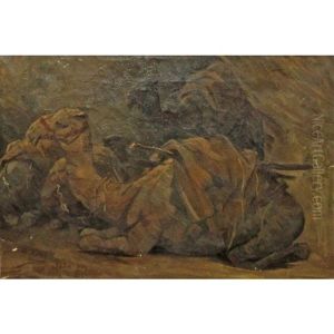 Camels At Rest by Friedrich von Keller