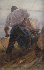 Steinbrecher Mit Schubkarre