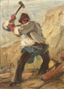 Steinbrucharbeiter by Friedrich von Keller