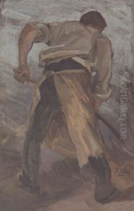 Steinbrucharbeiter by Friedrich von Keller