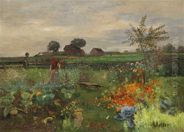 Bauerin Im Gemusegarten - view 1