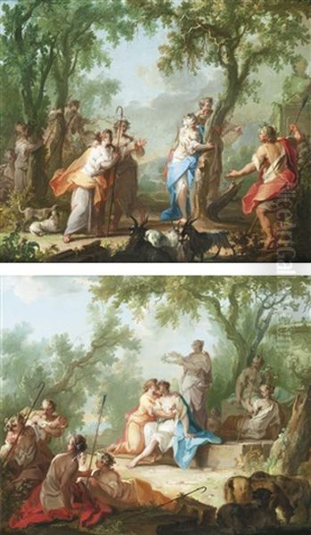 Mirtillo Jouant A Colin-maillard Avec Amarilis Le Couronnement De Mirtillo - view 1