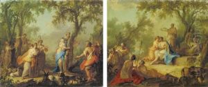 Mirtillo Playing Blindman's Buff With Amarillis by Johann-Heinrich Keller