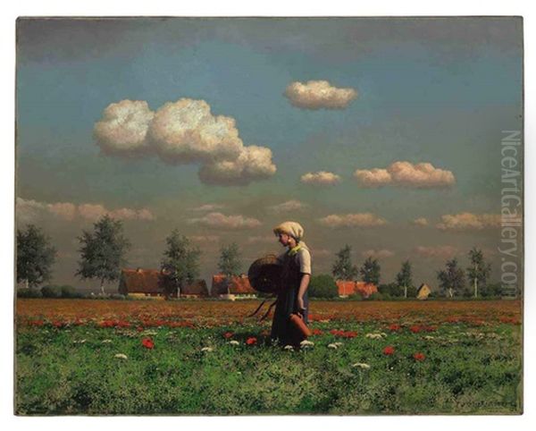 A Girl In A Field Of Poppies - view 1