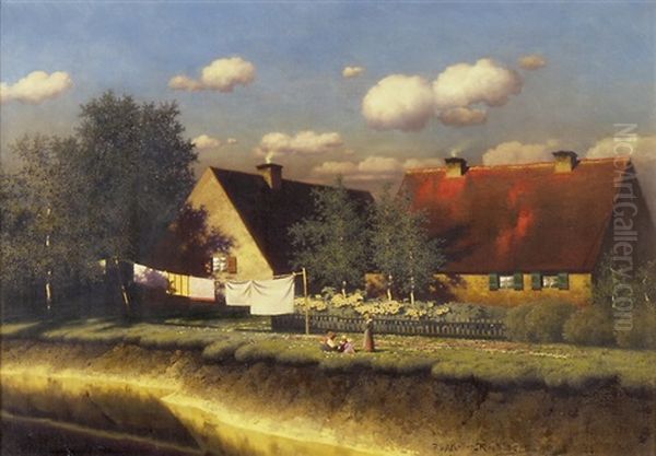 Sommerliche Idylle Hinter Einem Bauernhaus - view 1