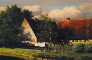 Idylle Im Bauerngarten by Paul Wilhelm Keller-Reutlingen