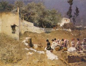 Laundresses In The Italian Campagna