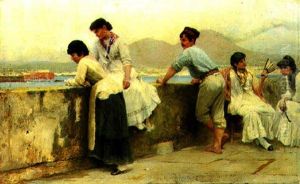 Overlooking The Bay Of Naples by Paul Wilhelm Keller-Reutlingen