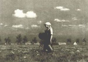 The Poppy Field by Paul Wilhelm Keller-Reutlingen