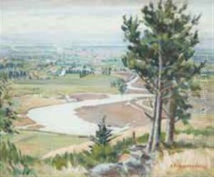 View Over Canterbury Plains by Annie Elizabeth Kelly