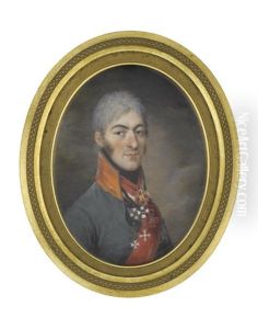 A Portrait Miniature Of Prince Simon Bagratis Dze Bagration-imeretinsky (b.1771)
