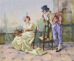 Courting by Jenoe (Eugen) Kemendy