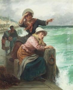 Awaiting The Return Of The Fishing Fleet by Robert Kemm