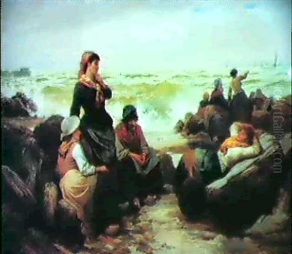 Fishergirls Waiting For The Return Of The Fleet - view 1