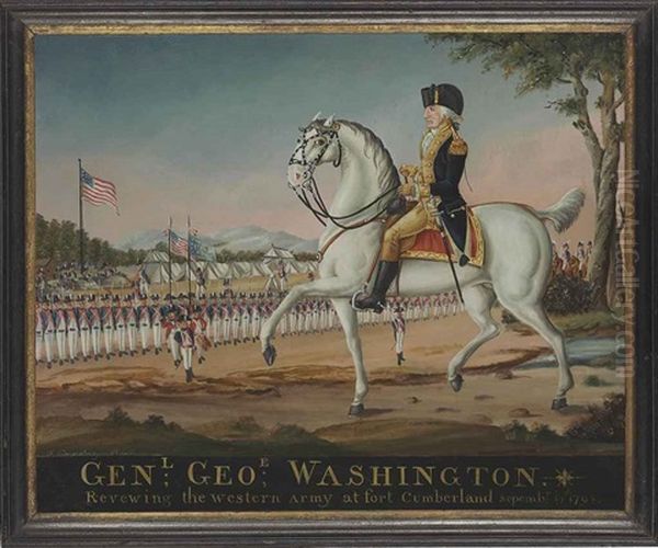 General George Washington: Reviewing The Western Army At Fort Cumberland - view 1