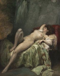 Nude Woman In Repose by Geza Kende