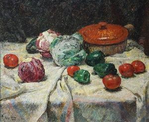 Still Life With Vegetables by Geza Kende