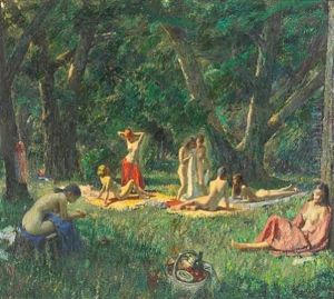 Nudes In A Forest Clearing Nudes In A Forest Clearing