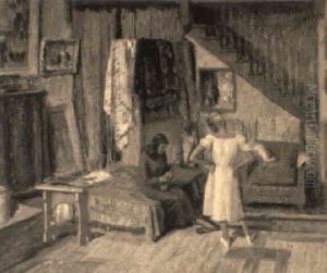 In The Dressing Room by Geza Kende