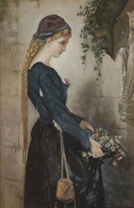 Young Woman Carrying Water Jars Young Woman Carrying Water Jars