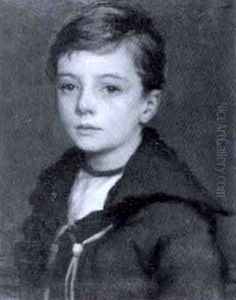 Untitled - Portrait Of A Young Boy by Charles Napier Kennedy