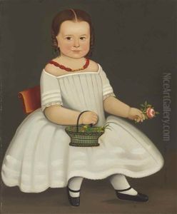 Portrait Of A Young Girl In A White Dress by William W. Kennedy