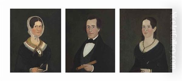 Portraits: Husband, Wife, And Daughter (3 Works) - view 1