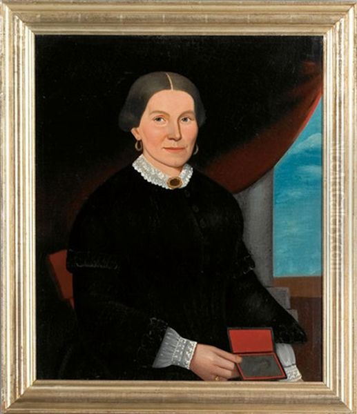 Portrait Of A Woman Holding A Daguerreotype - view 1