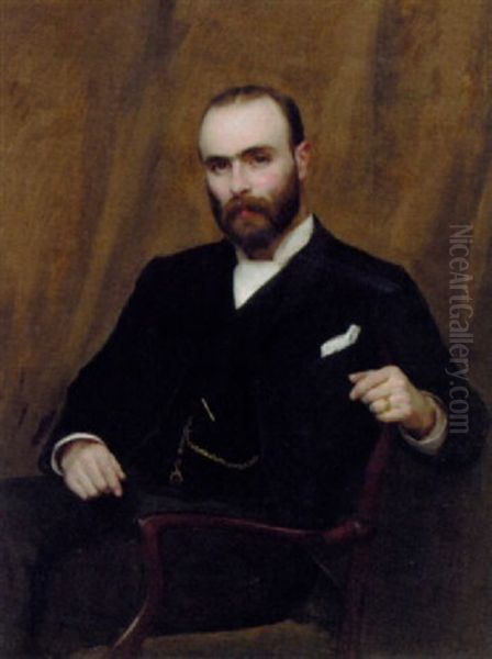 Portrait Of Alexander Garthside White In A Black Suit - view 1