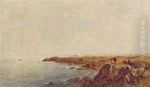 Seascape With Figures (seascape) by John Frederick Kensett