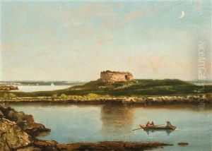 Dumpling Rock, Battery Conanicut Island, Jamestown, Rhode Island by John Frederick Kensett