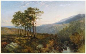 Landscape With Stream, Distant Mountains by John Frederick Kensett