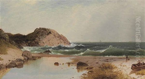 Beach Scene At Eagle Rock, Manchester-by-the-sea - view 1