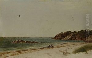 View Of The Beach At Beverly, Massachusetts (study) by John Frederick Kensett