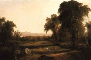 Path Over The Field, A Recollection Of The Hudson by John Frederick Kensett