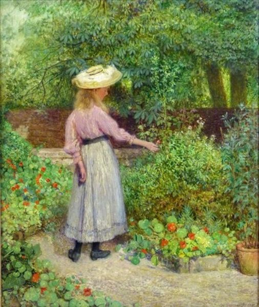 Girl In Garden - view 1