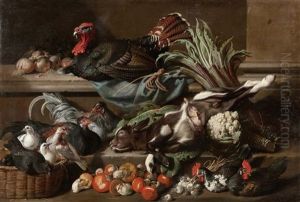 Poules Et Legumes Sur Des Entablements by Jaques van de Kerckhove
