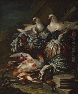 Still Life With Two White Doves